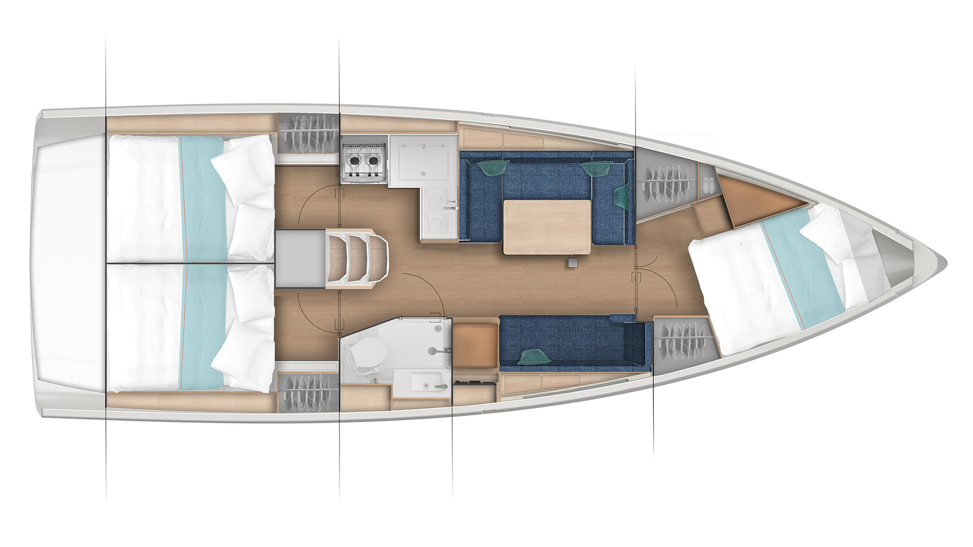 Galerie Aufsicht: Jeanneau Sun Odyssey 380 - Bild 6