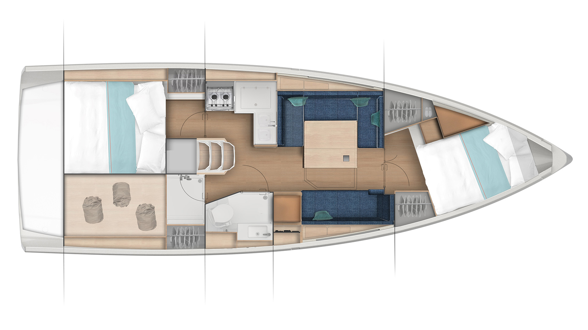 Galerie Aufsicht: Jeanneau Sun Odyssey 380 - Bild 7