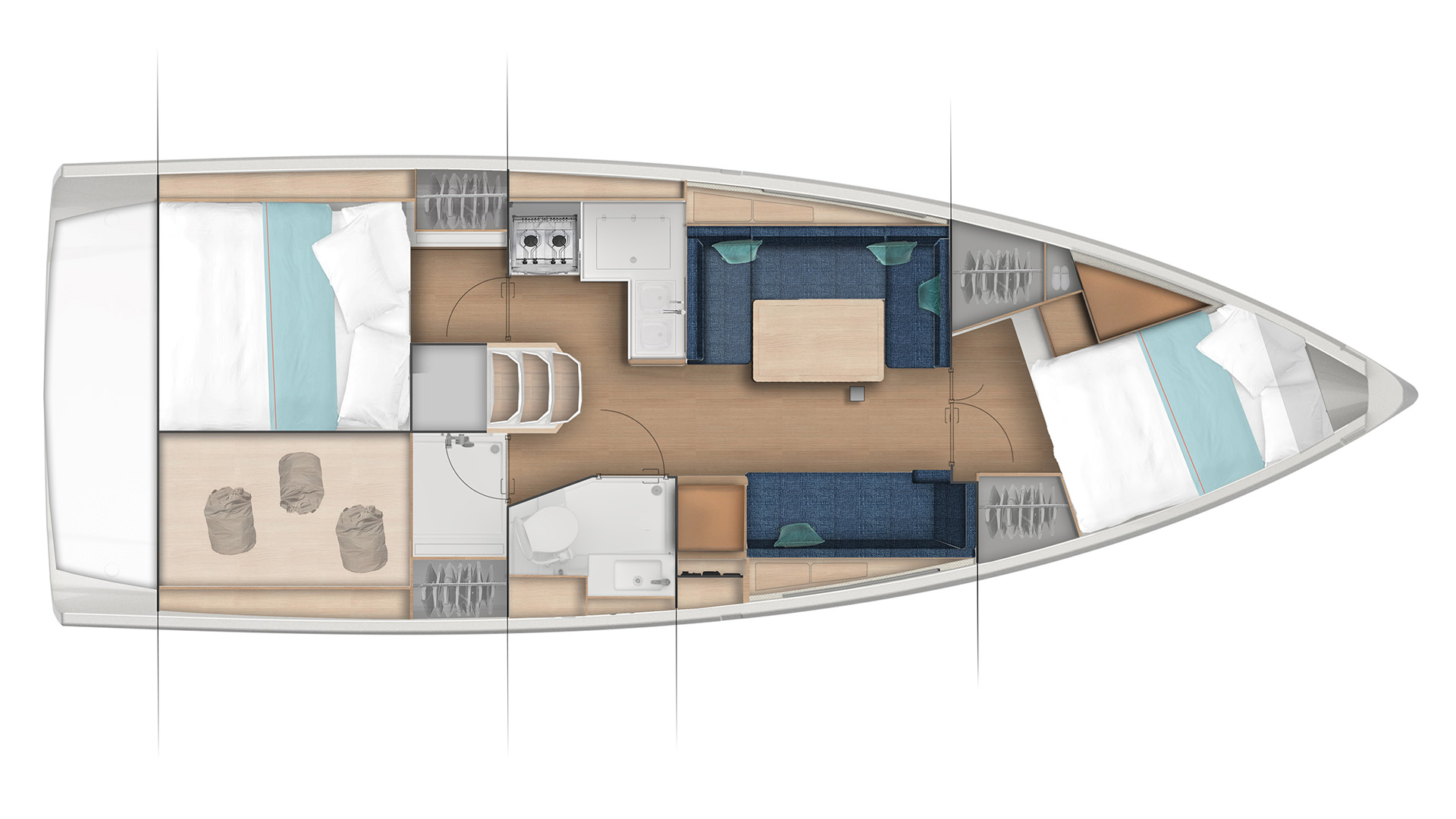 Galerie Aufsicht: Jeanneau Sun Odyssey 380 - Bild 9