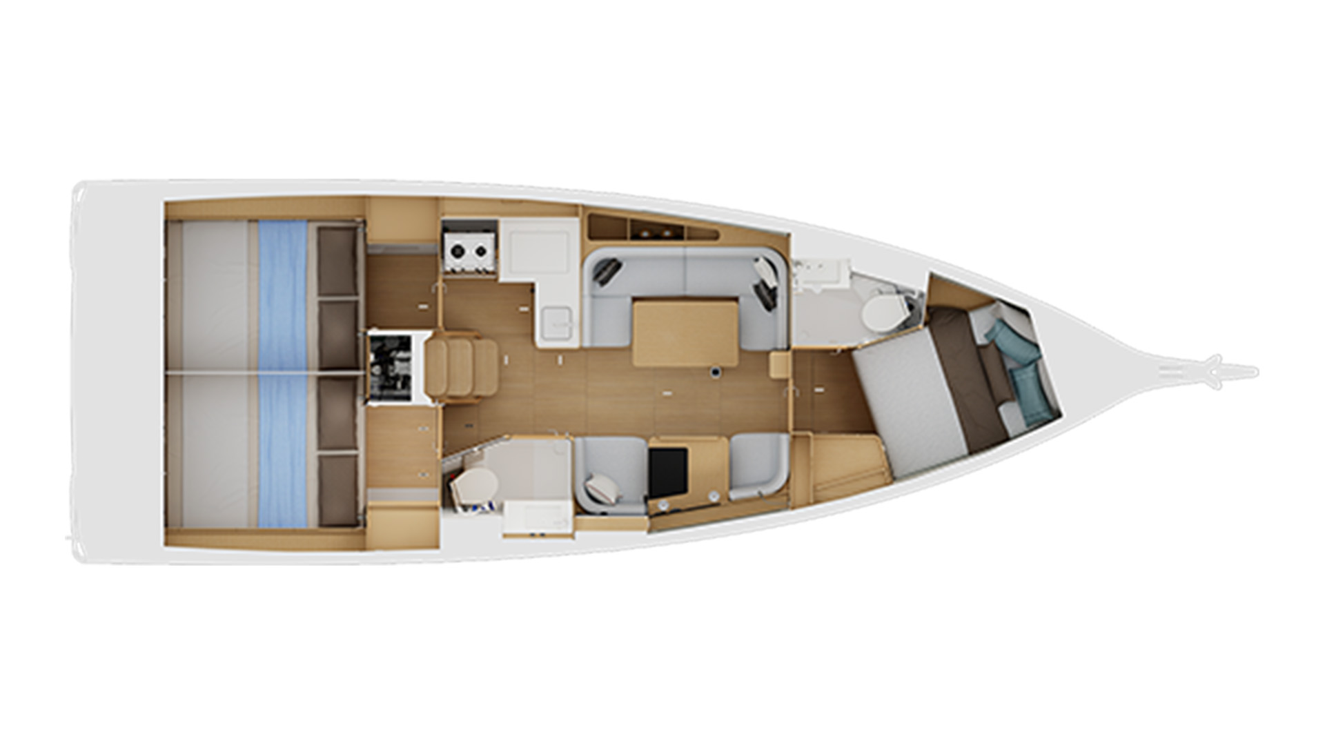 Galerie Aufsicht: Jeanneau Sun Odyssey 385 - Bild 3