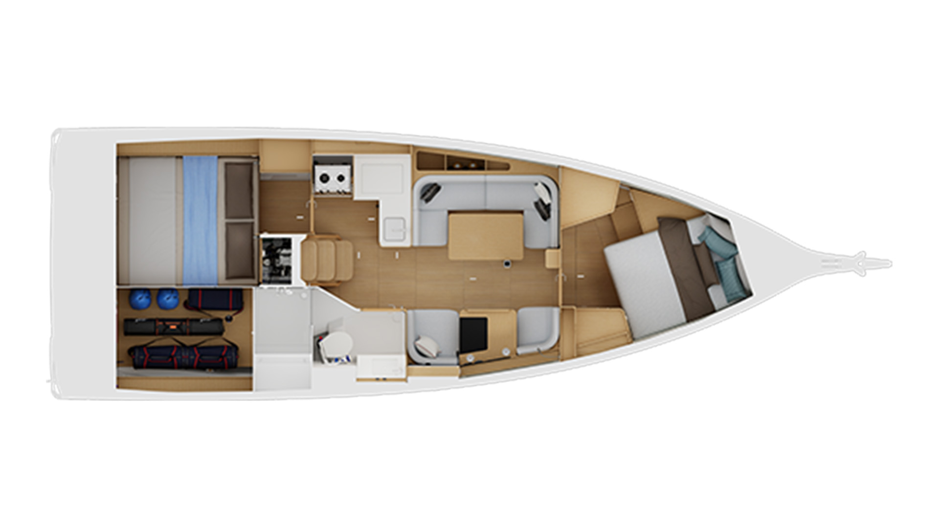 Galerie Aufsicht: Jeanneau Sun Odyssey 385 - Bild 4