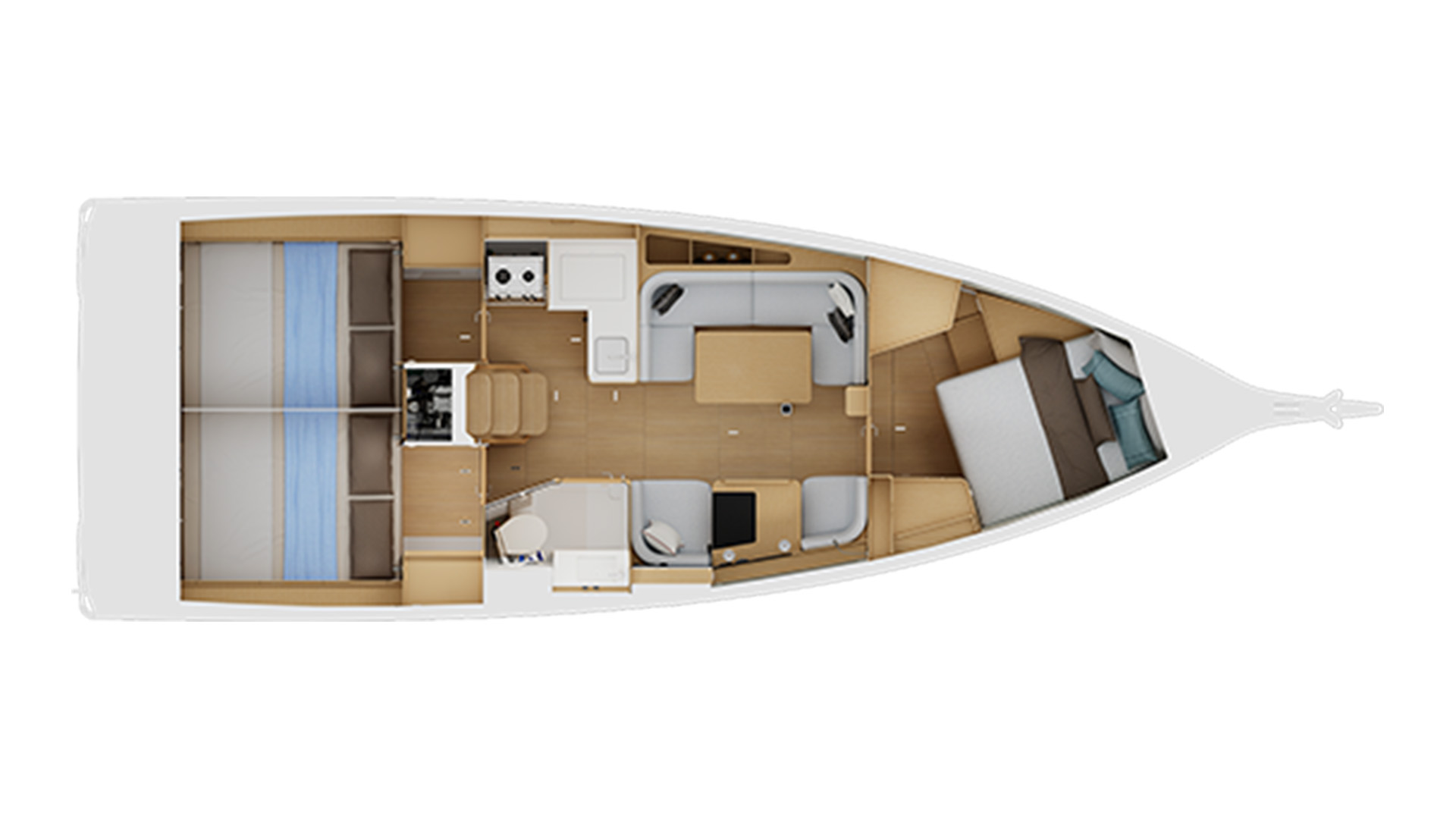 Galerie Aufsicht: Jeanneau Sun Odyssey 385 - Bild 5