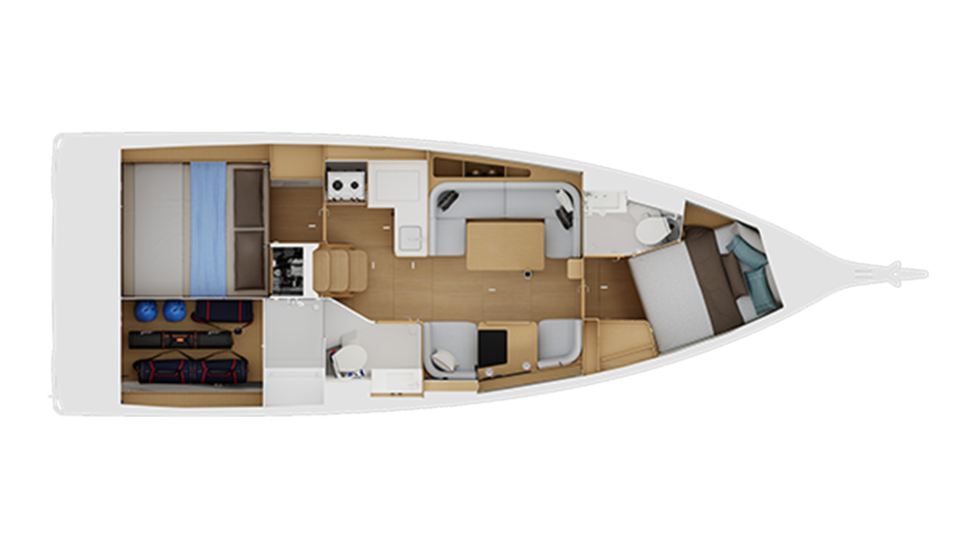 Galerie Aufsicht: Jeanneau Sun Odyssey 385 - Bild 6