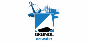 gruendl on water in hamburg 2025 logo
