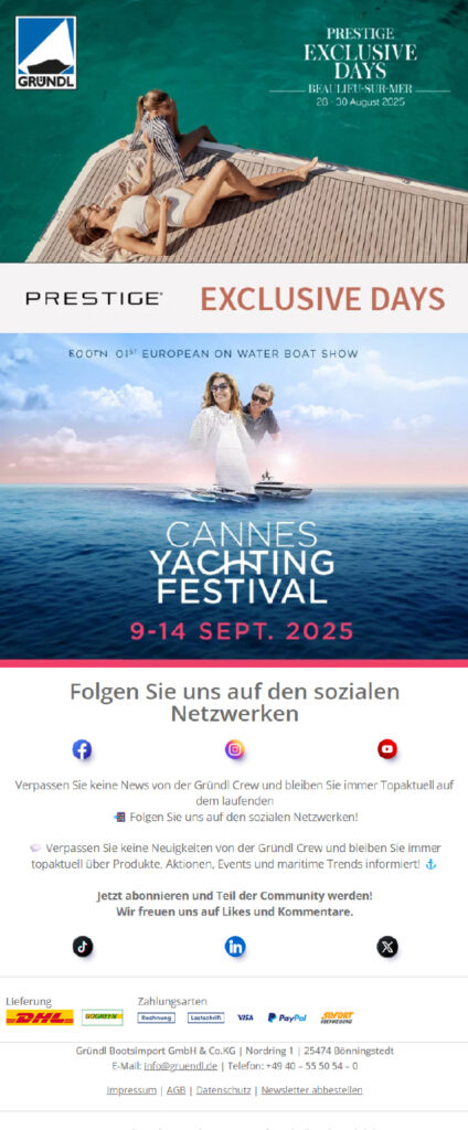 Neuigkeiten aus der gruendl newsletter
