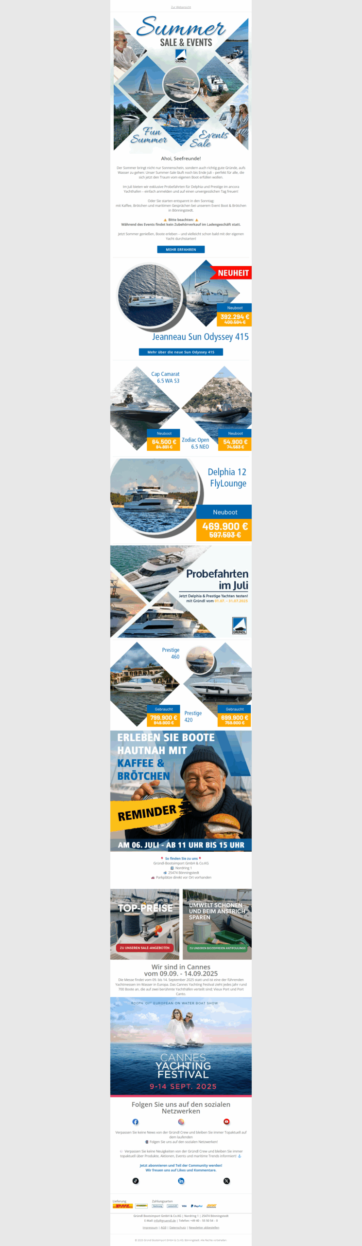 SummerSale und Events 2025