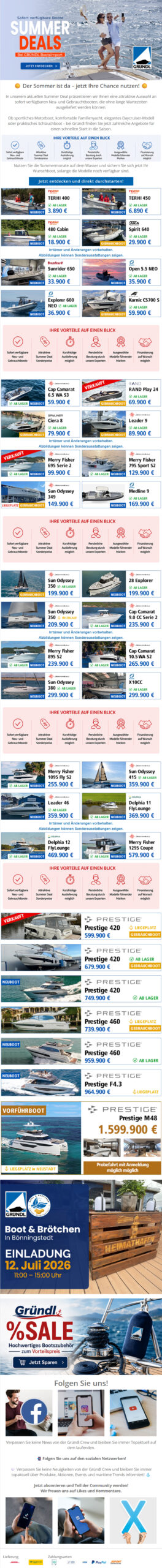 summer deals fur neu gebrauchtboote 300 newsletter 001