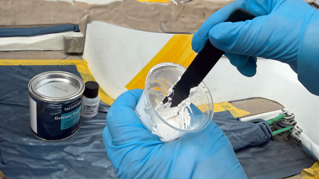 gelcoat reparieren kratzer schrammen ausbessern bild 001
